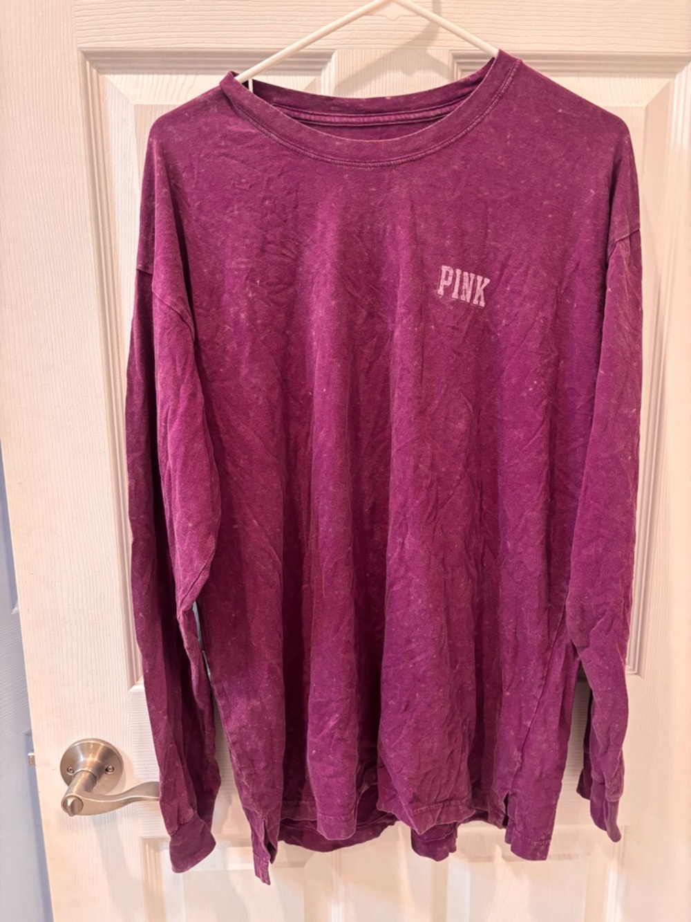PINK Victoria’s Secret Oversized Purple Long Sleeve Tee‎